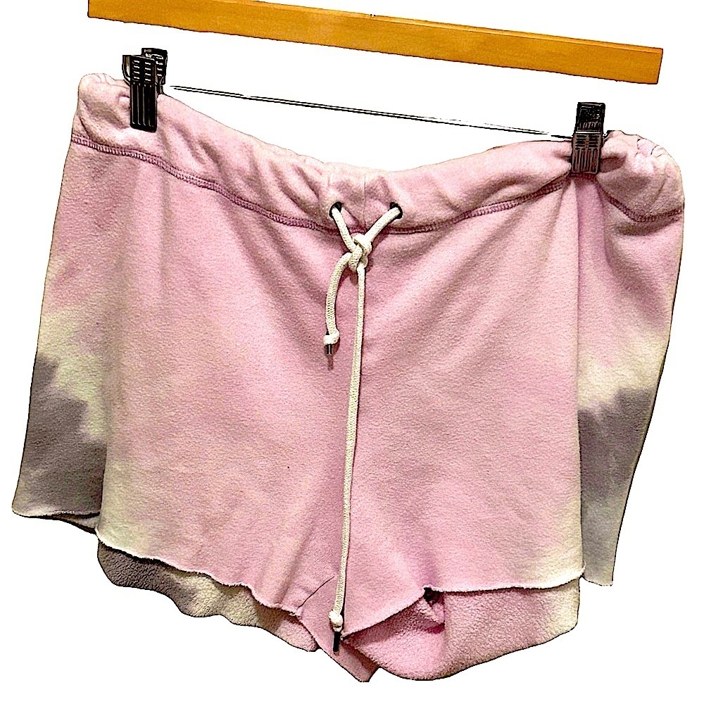 Aerie American Eagle Pink Gray Lounge Sweat Shorts Drawstring Size Medium
